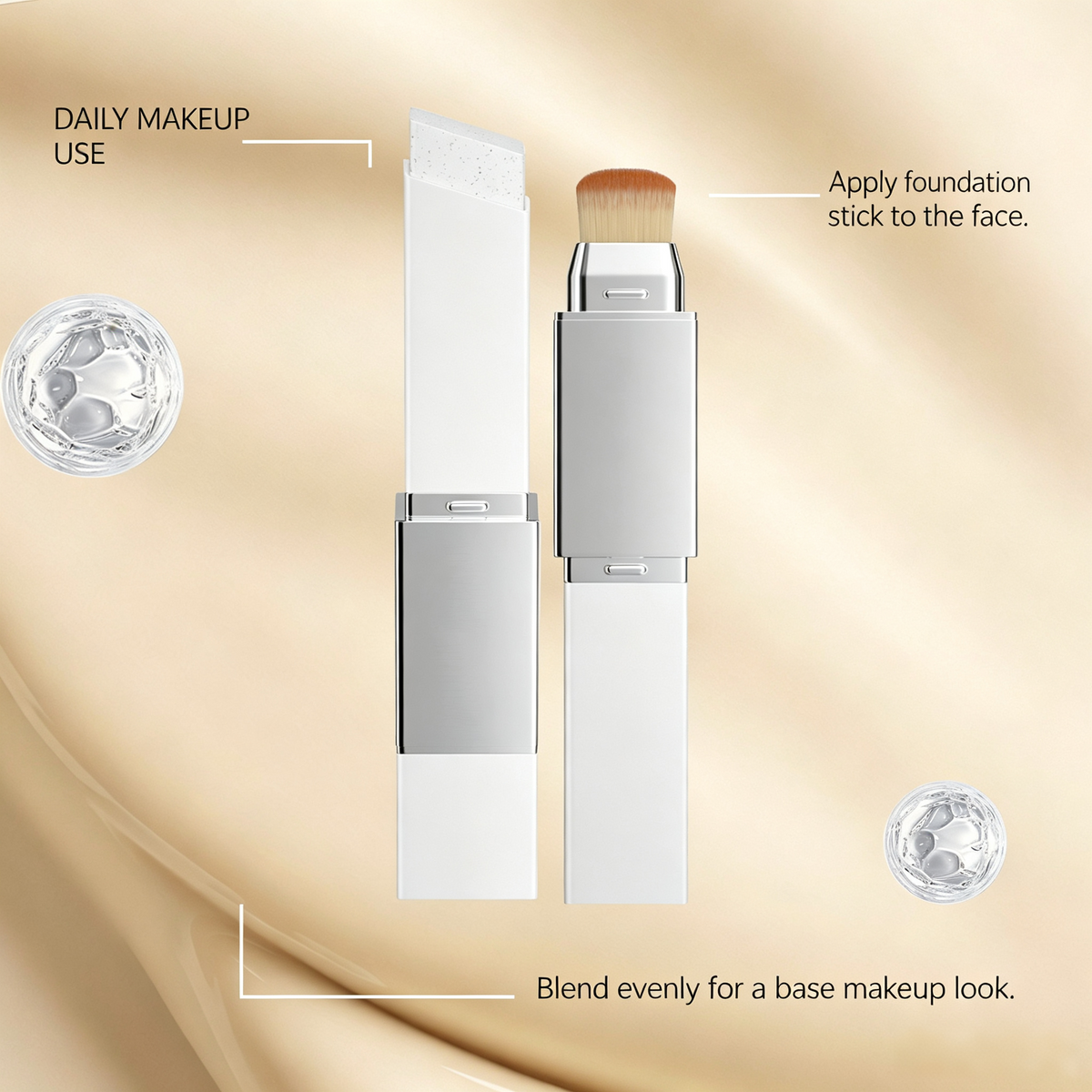 Makeup Foundation Stick, 2-In-1 Design For Everyday Makeup Looks