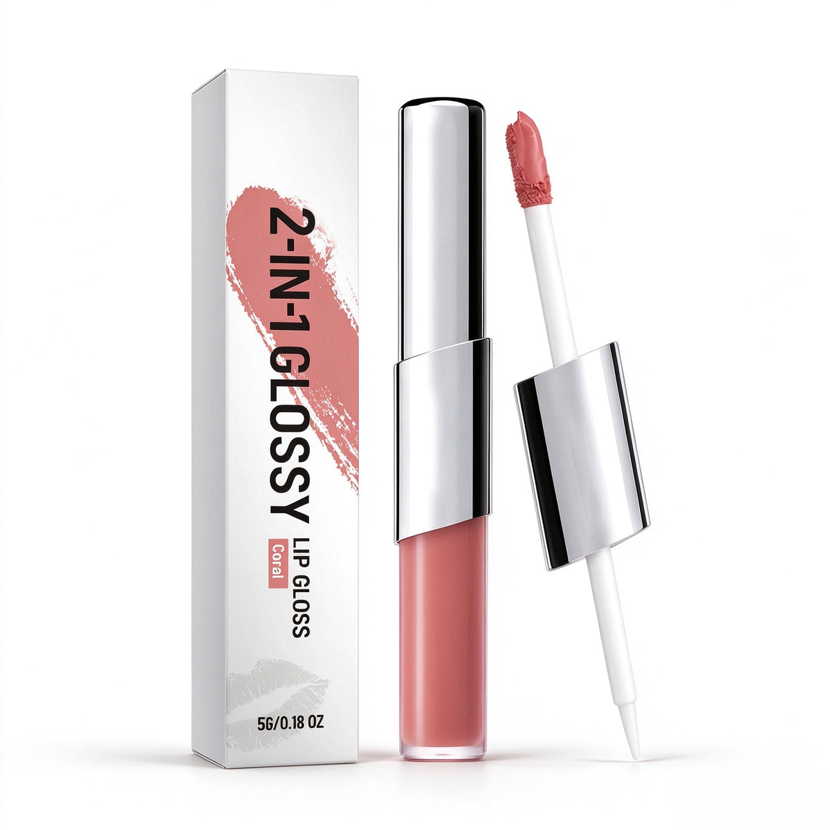 2‑in‑1 Lip Color, Lightweight Glossy Lip Makeup For Daily Look