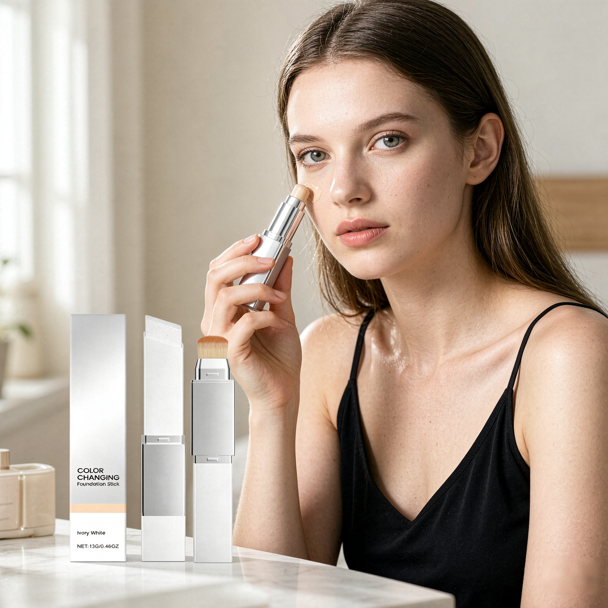 Makeup Foundation Stick, 2-In-1 Design For Everyday Makeup Looks