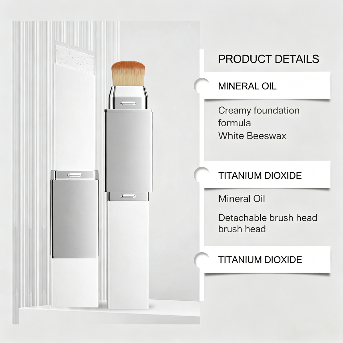 Makeup Foundation Stick, 2-In-1 Design For Everyday Makeup Looks