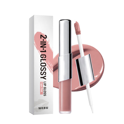 2‑in‑1 Lip Color, Lightweight Glossy Lip Makeup For Daily Look